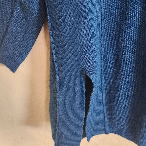 J. Jill Womens XL Knit Top‎ Blue Silk Cotton Blend Lightweight V Neck Tunic - Picture 6 of 7